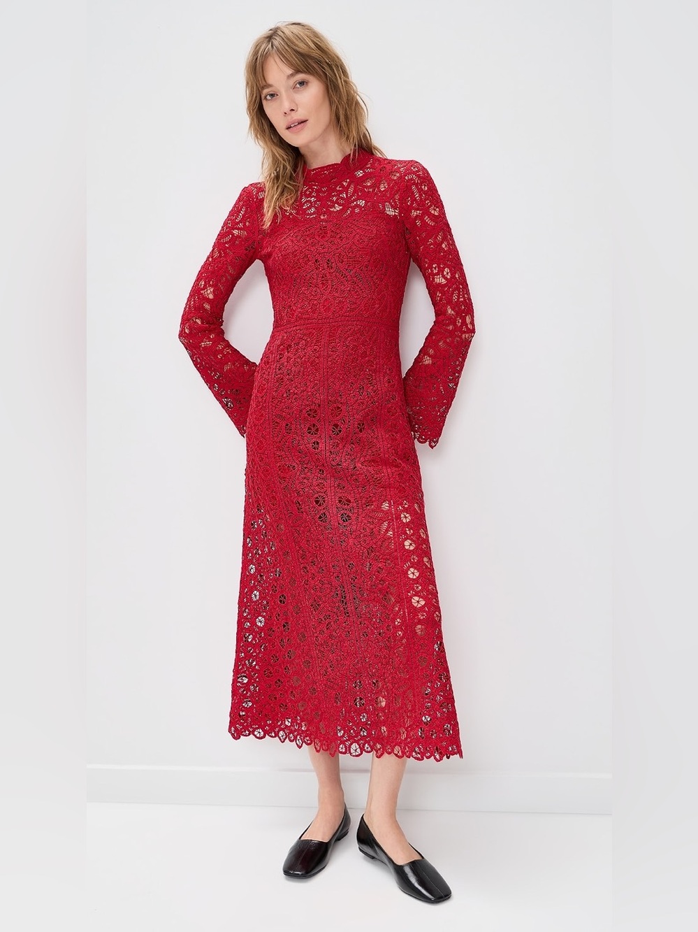 🔖Sea Adelina Battenberg Lace Long Sleeve Dress